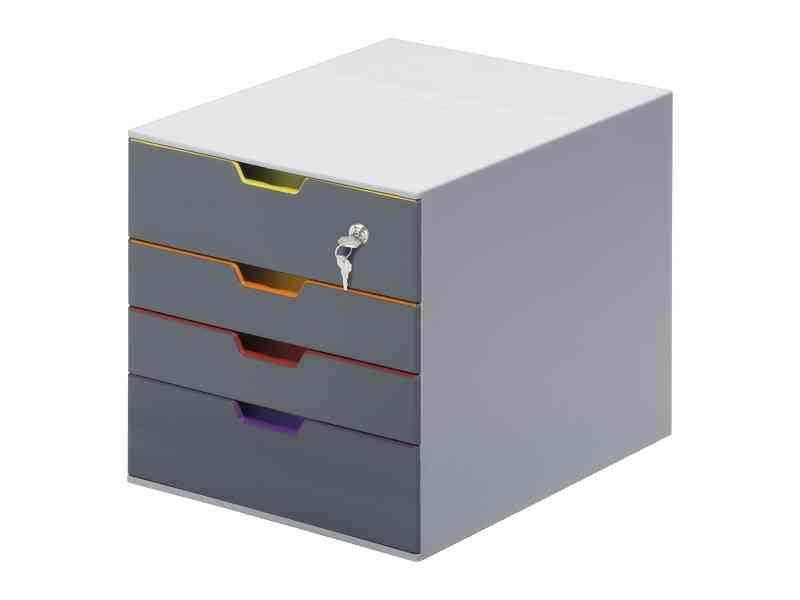 Skuffekabinet Durable Varicolor® 4 med Lås