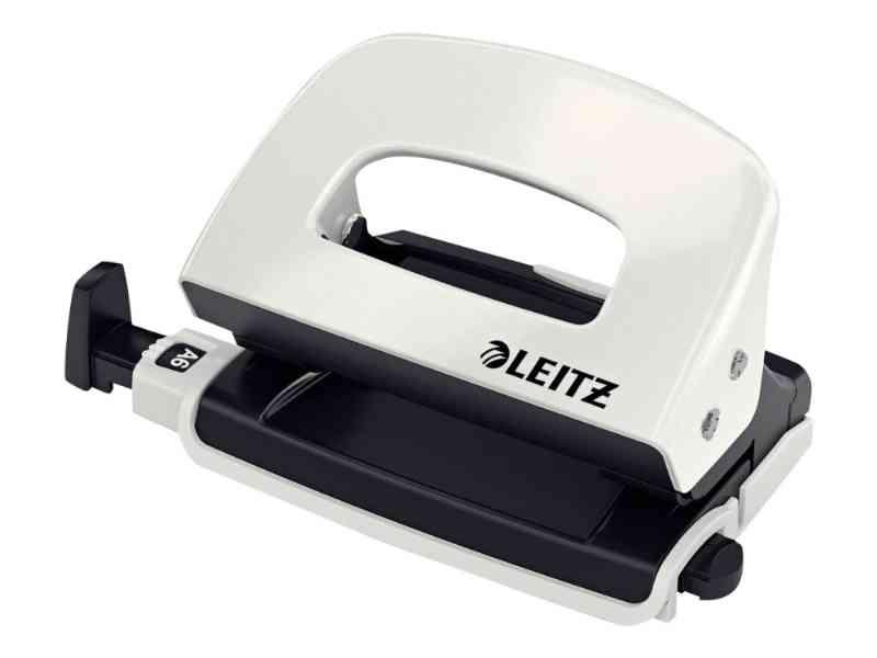 Leitz Mini Wow 2-huls hulmaskine - Hvid, 10 ark