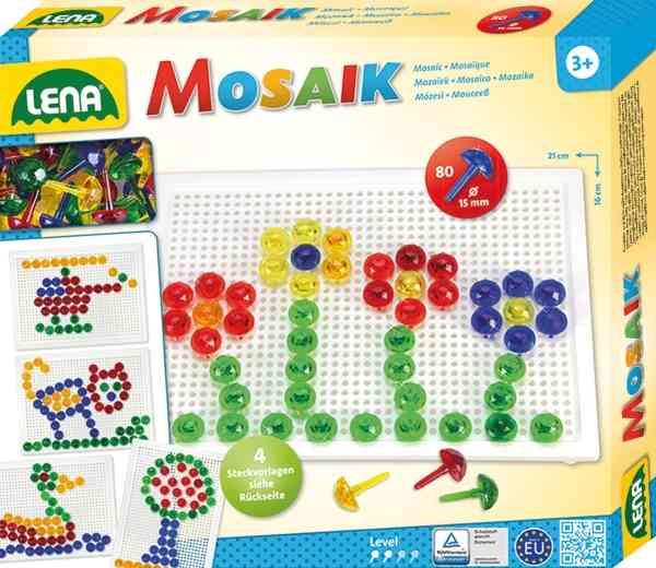 Lena Mosaik Sæt 15 mm, 80 Stk, Flerfarvet
