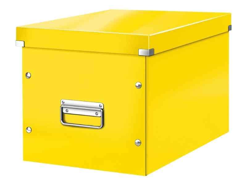 Arkivboks Click & Store Wow Cube L Gul
