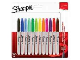 Sharpie Fineliner Permanent Tuscher 12 Ass. Pastel