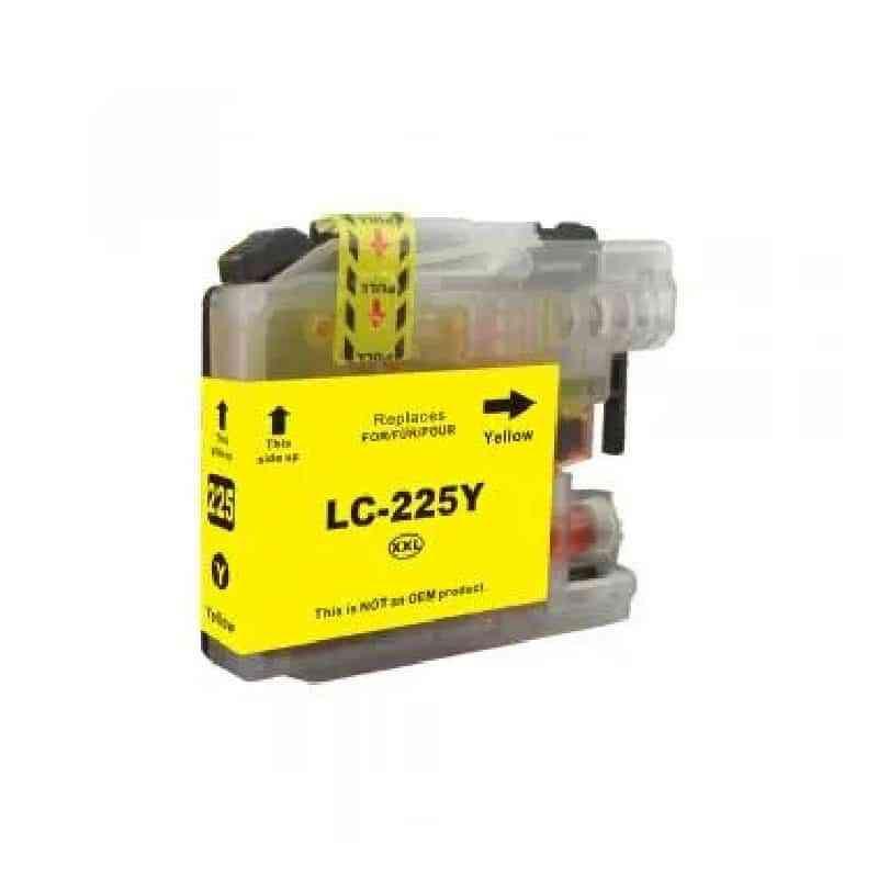 LC225XLY gult blæk 1200 sider – Kompatibel Brother
