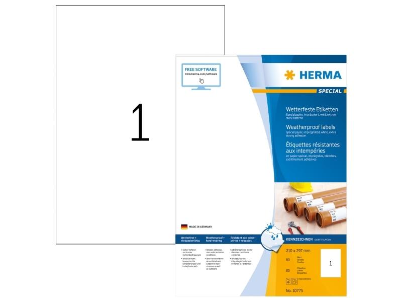 Herma 10775, Hvid, Permanent Printeretiket