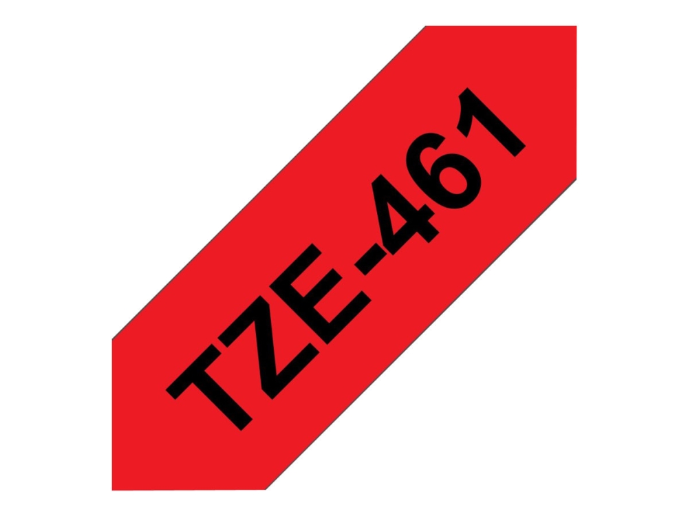 Brother Tze-461 Etiketter - Sort På Rød 36mm x 8m