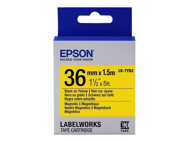 Epson Labelworks Lk-7Yb2 - Magnetiske Etiketter Sort/Gul