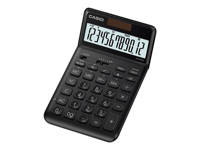 Casio Jw-200Sc Bordregner med 12 Cifre - Sort