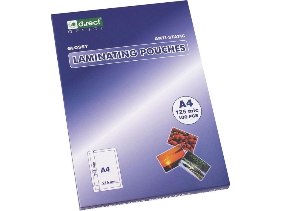 D.Rect A4 Laminering Folie 125 Mic - 100 Ark Tilbud