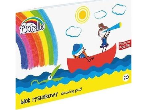 Fiorello A4 Tegneblok 20K Hvid - Perfekt til Skole og Hobby