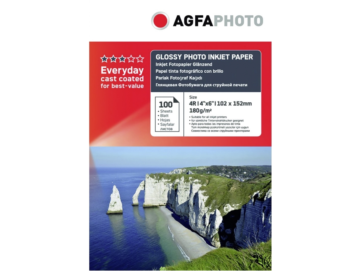 Agfaphoto Glossy Fotopapir 180g 10x15 cm - 20 Ark