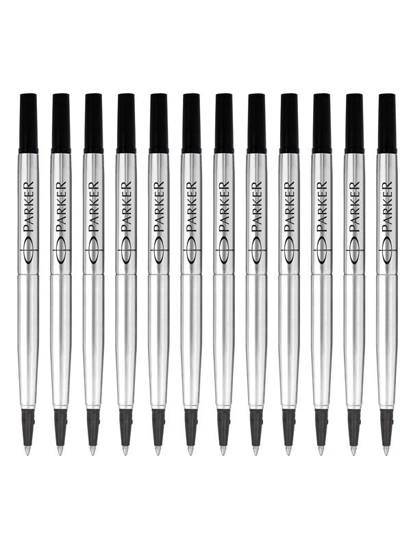 Parker Rollerball Refills, Medium, Sort - 12 Stk.