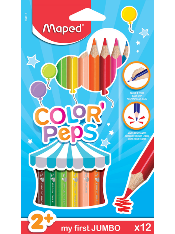 Maped Color'Peps Jumbo Farveblyanter x12 - Fantastisk tilbud!