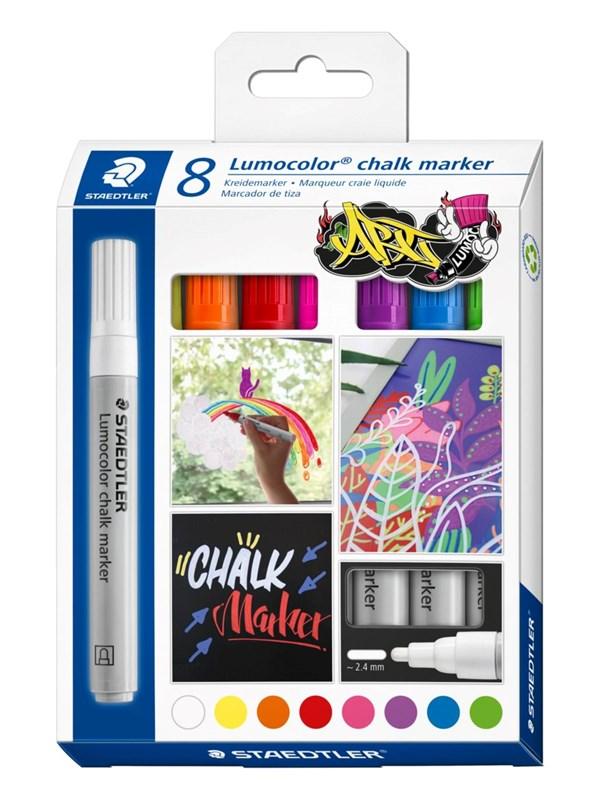 Staedtler Lumocolor Kridtmarker 8 Stk - Klar og Tydelig Tekst