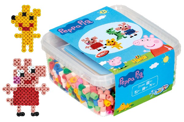 Hama Maxi Gurli Gris Perler med Stiftplade i Bøtte