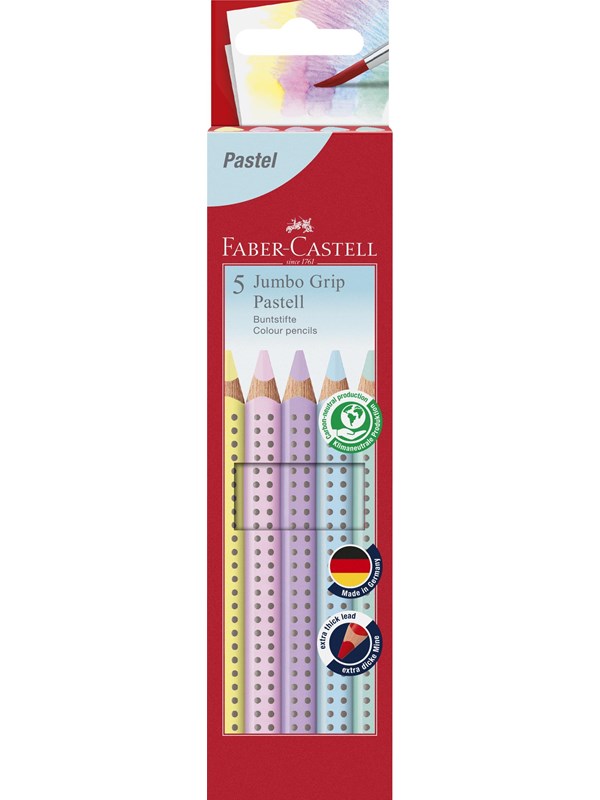 Faber Castell – Jumbo Grip Pastel Farveblyanter (5 stk)