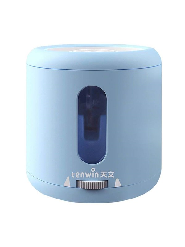 Tenwin 8035-3 Elektrisk Blyantspidser med Beholder (Blå)