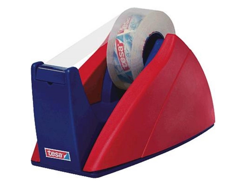 Tesa Emballagetape 1,9 cm x 33 m - Blå/Rød tilbud!