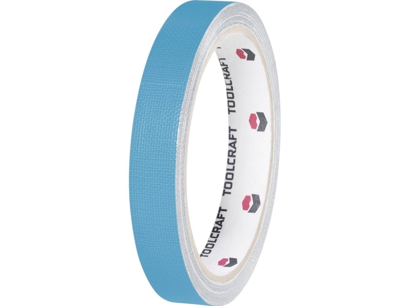 Toolcraft Blå Tekstiltape 10 m x 15 mm - Godt tilbud!