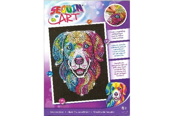 Carioca Pailletkunst Harlekin Hund 25X34cm - Fantastisk tilbud!