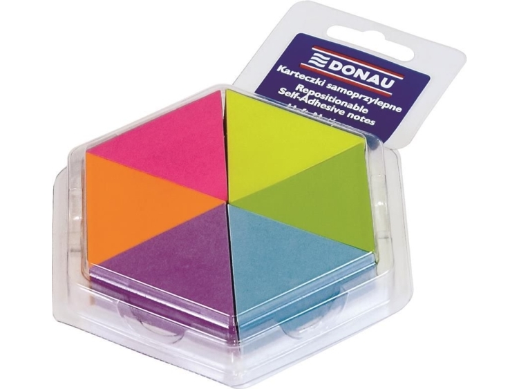 Donau Neon Sticky Pad - Notesblok 43x50mm, 6x150 Kort