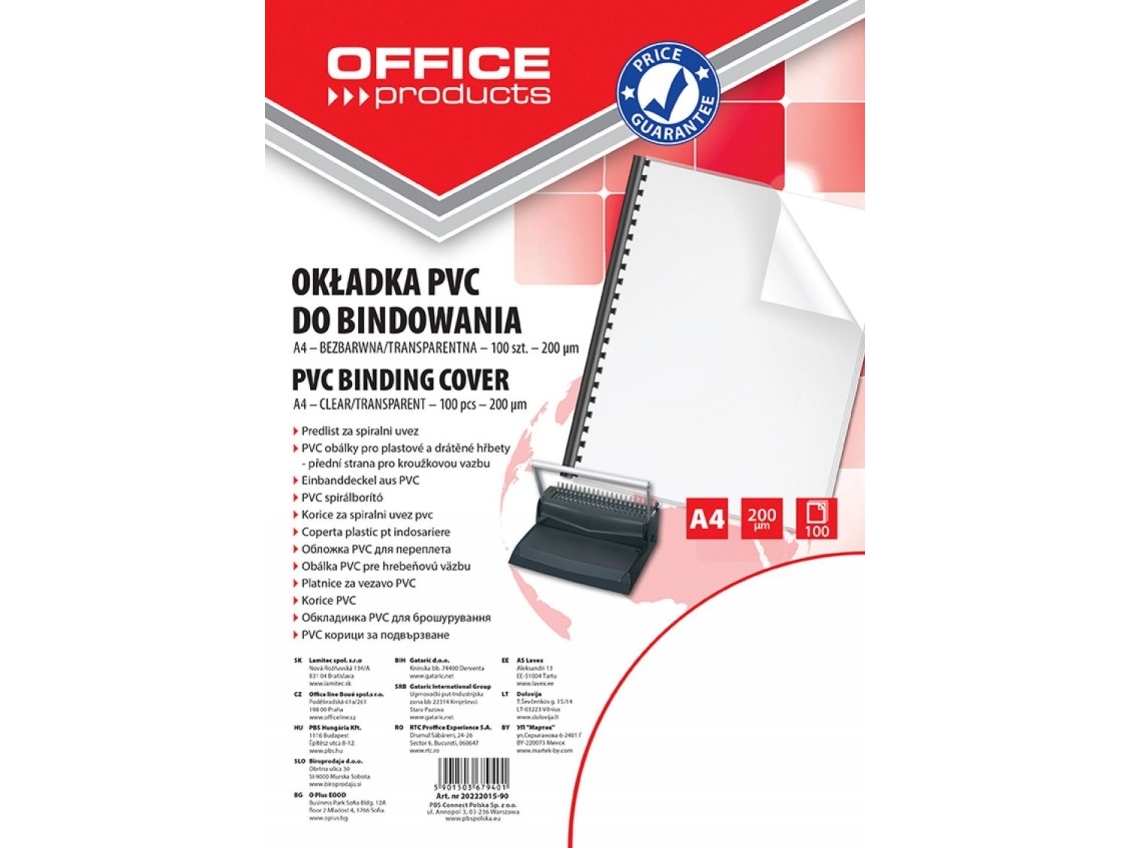 Transparente PVC Bindemapper A4, 100 stk. - Kontorprodukter