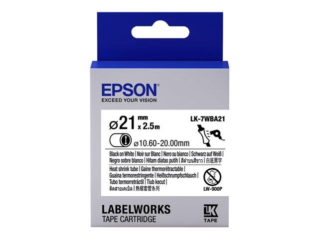 Epson Labelworks Lk-7Wba21 - Sort På Hvid Etiketrulle 3,6 cm