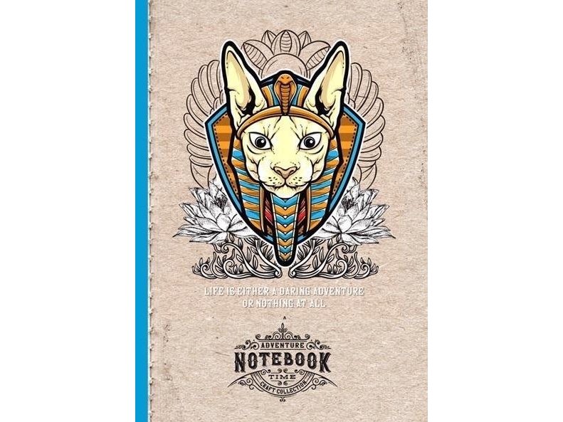 Frisk Dekorativ Notesbog - Check Cat Pharaoh 143x210 mm