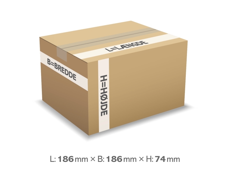 Bølgepapkasser Master'in 186x186x74mm - 25 Stk. - Tilbud!