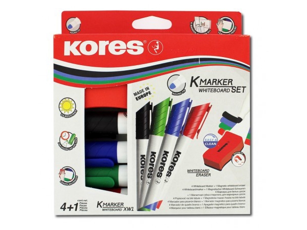 Kores M20863, 4 Stk Flerfarvede Whiteboardmarkere