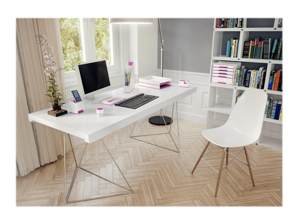 Leitz Wow Dual Colour Brevbakke - Pink Metallisk
