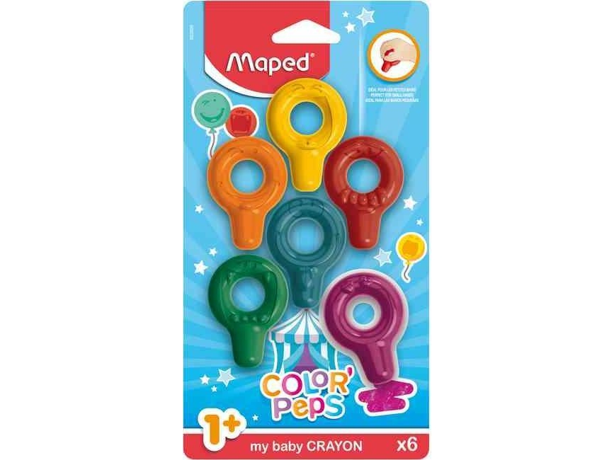 Maped Baby Color'peps Farveblyanter - 6 Farver Blisterpakning