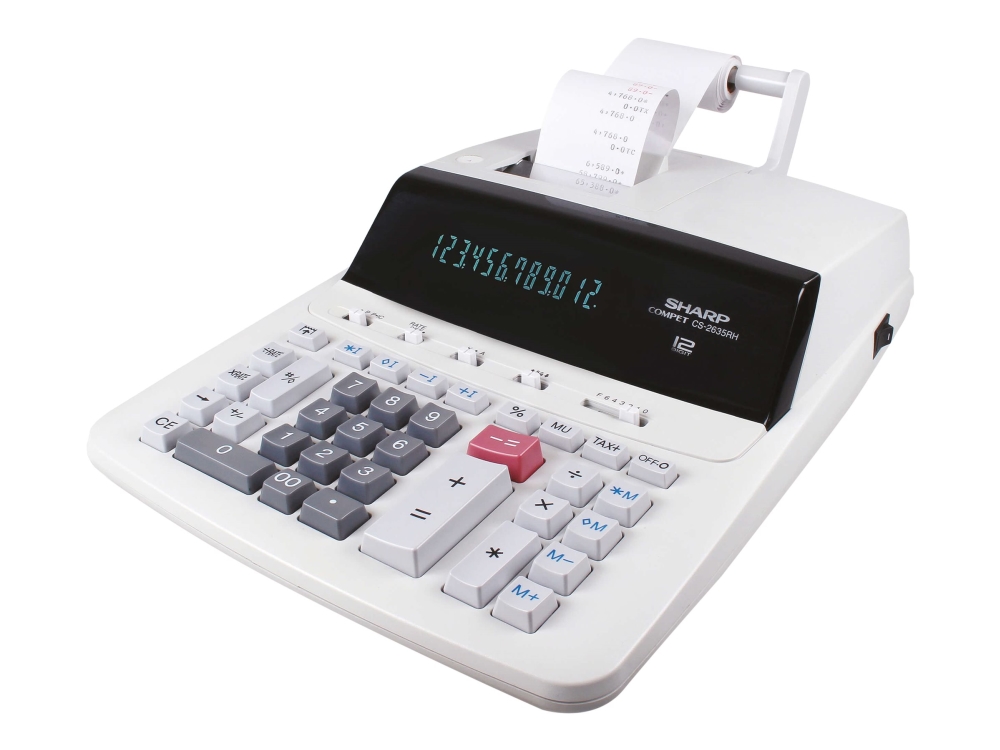 Sharp CS-2635RH - Print Regnemaskine - 12 Cifre - Grå