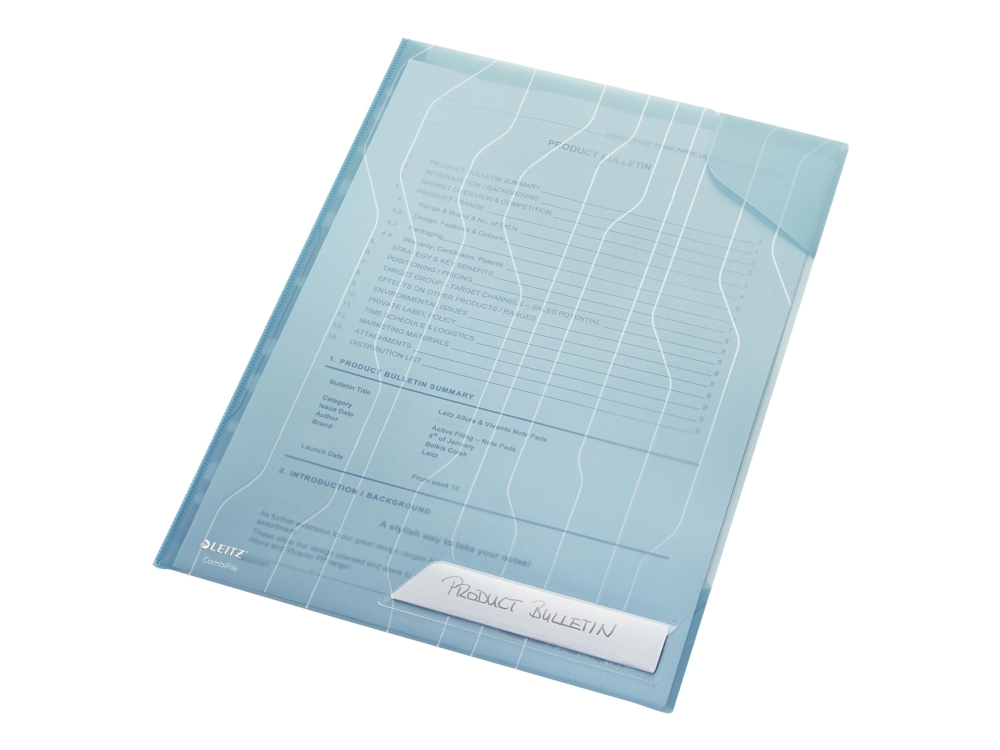 Leitz L-Formet Mappe til A4 - 40 Ark - Blå