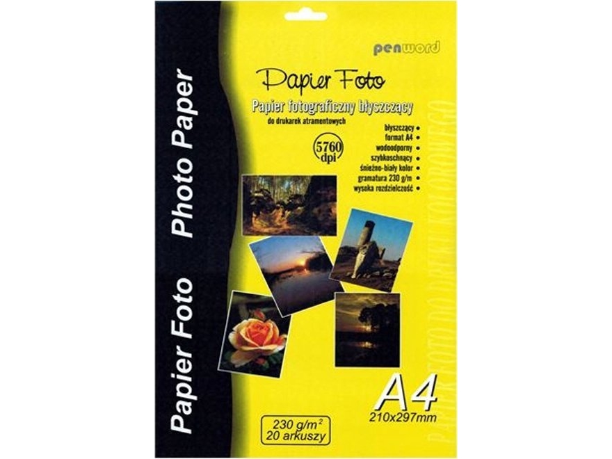 Penword Fotopapir 230g A4 - 20 Ark til Skole og Hobby