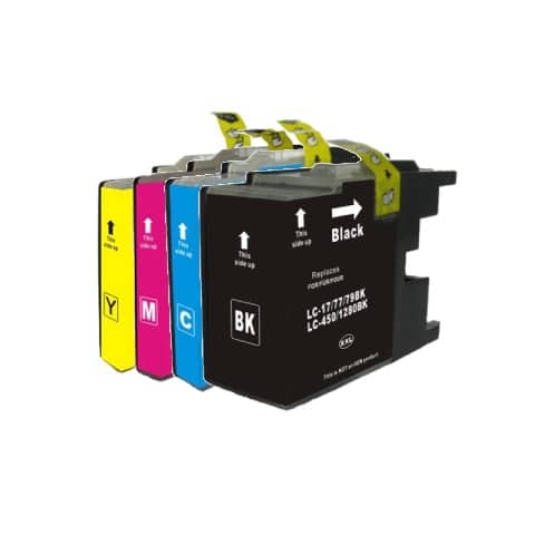 Rabat sæt!  LC1280XL - 4 farver BK-C-M-Y - Kompatibel Brother - LC1280XL - 89 ml