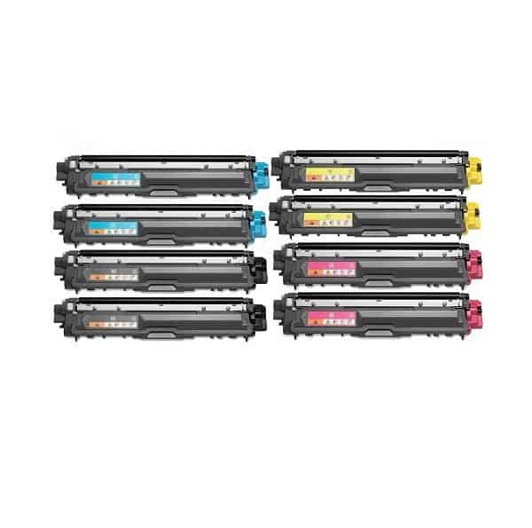 Rabat sæt!  TN241 / TN245 - 2 x 4 farver BK-C-M-Y - Kompatibel Brother - TN241 - 13.400 sider