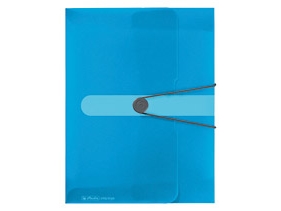 Herlitz 11206141, Polypropylen (Pp), Blå, Transparent, A4, Landskab/Portræt, 4 Mm, Elastik