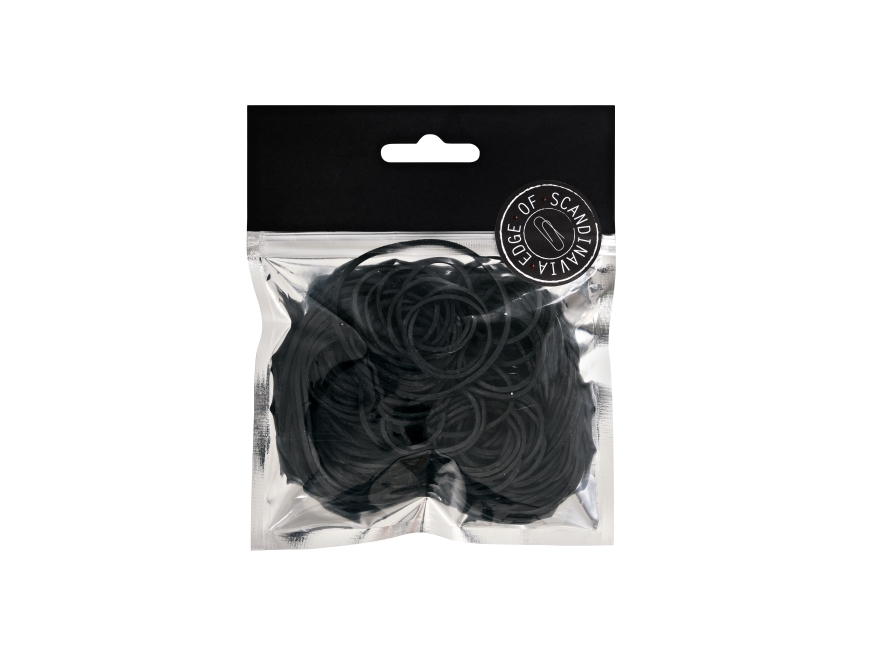 Gummibånd Edge Sort Ass. Størrelser 50G/Pak - (50 Gram Pr. Pakke)