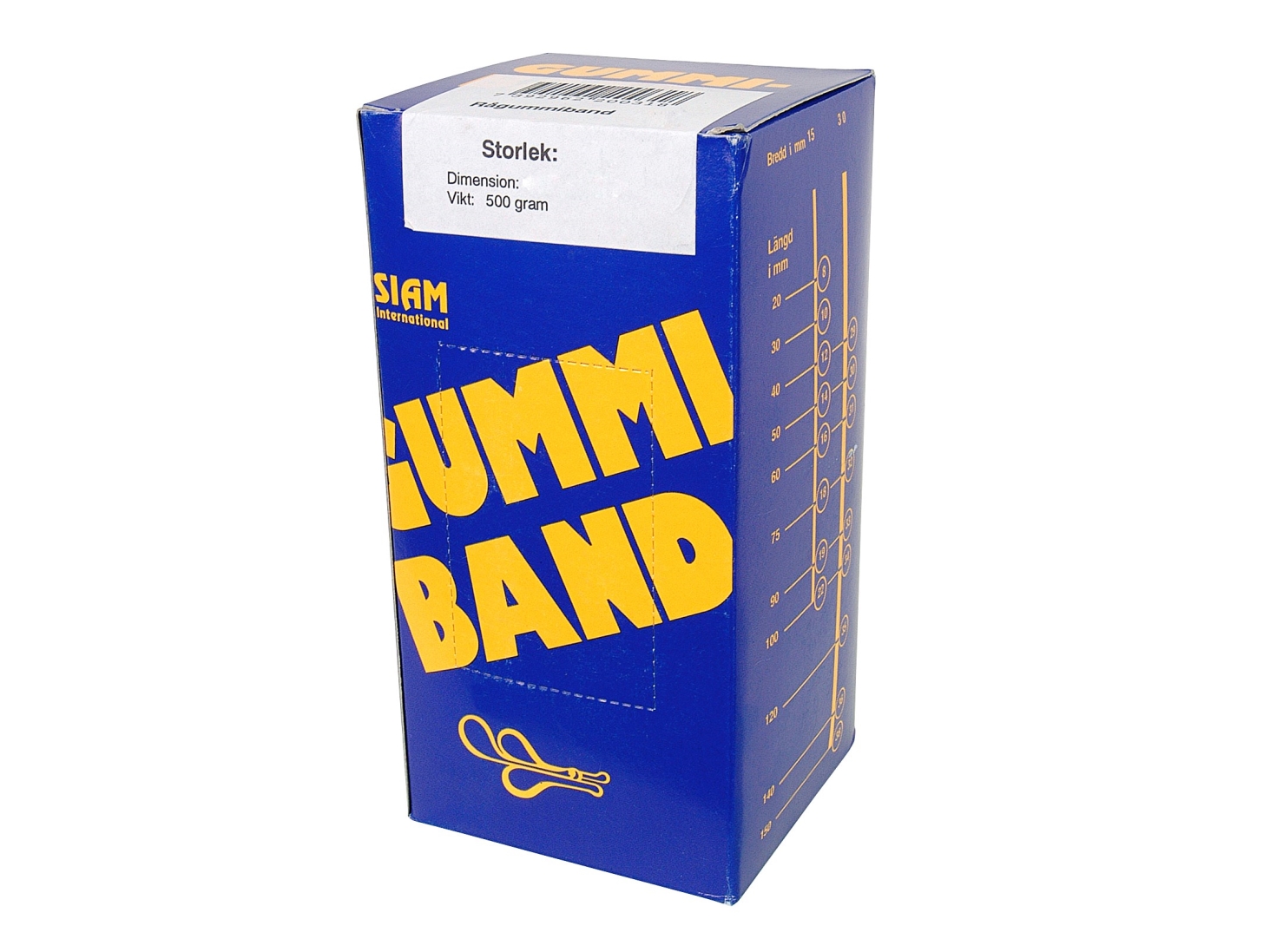 Gummibånd Nr. 75 100X9,0 Mm Natur (500G)