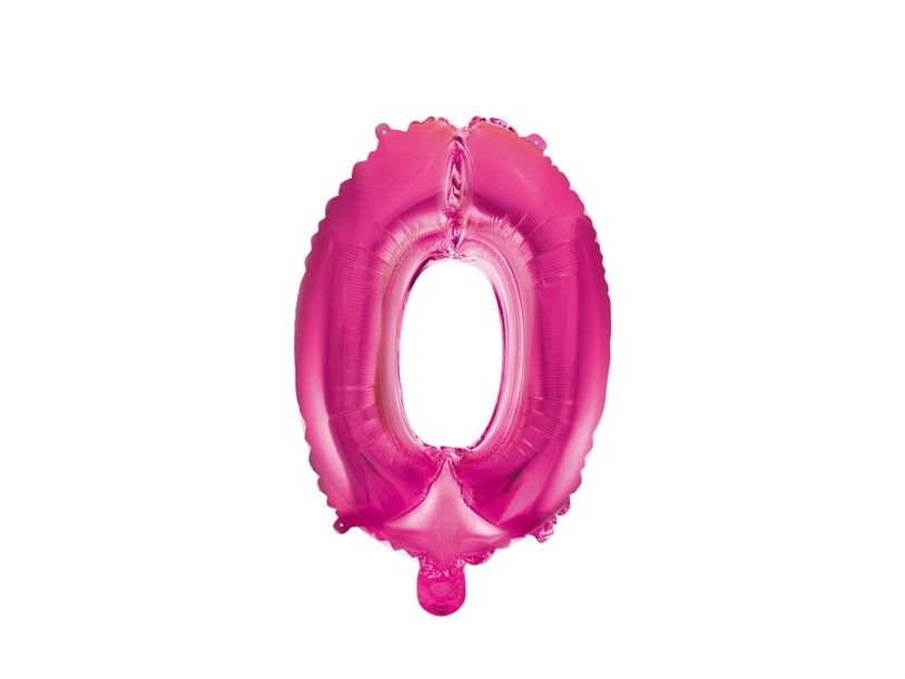 Folietalballon 0 Pink, 41 Cm