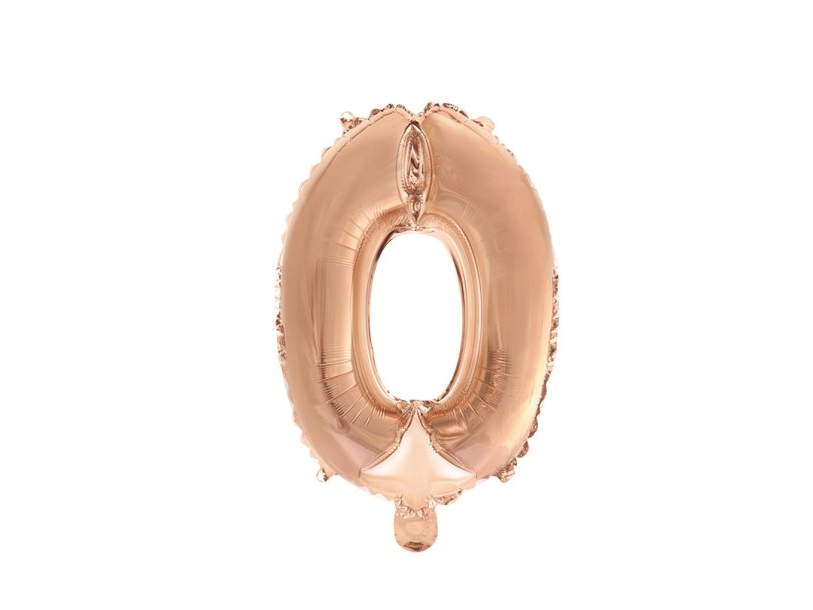 Folie Ballon 0 Rose Gold, 41 Cm
