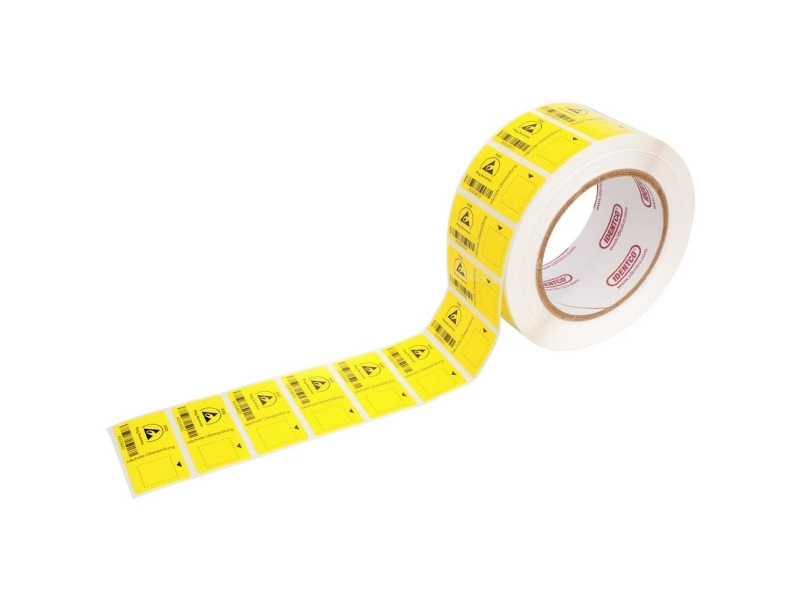 Bjz Esd Etiket 100 Stk Sort/Gul A-40173