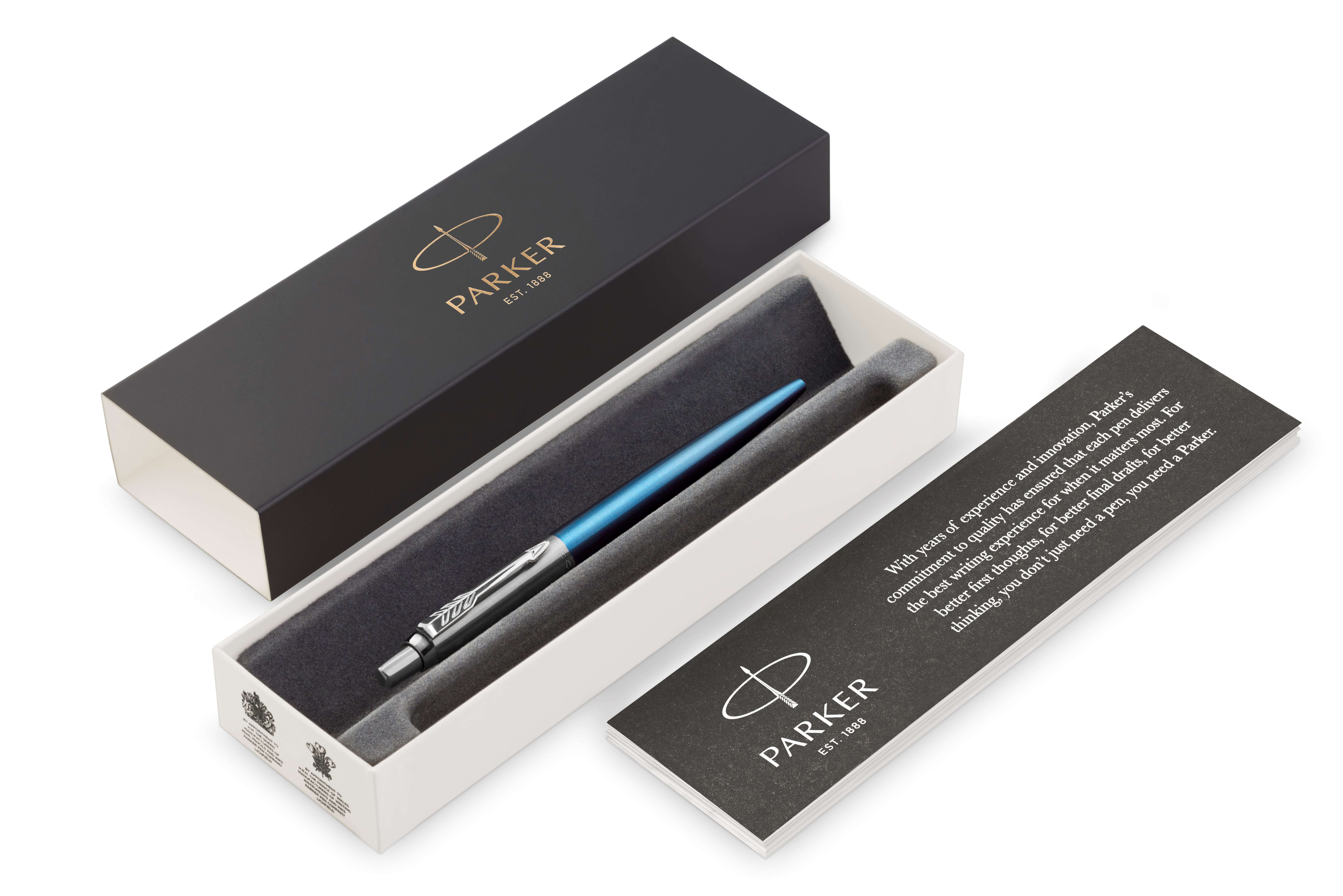 Parker Kuglepen Jotter Waterloo Blue CT, M, blå, æske