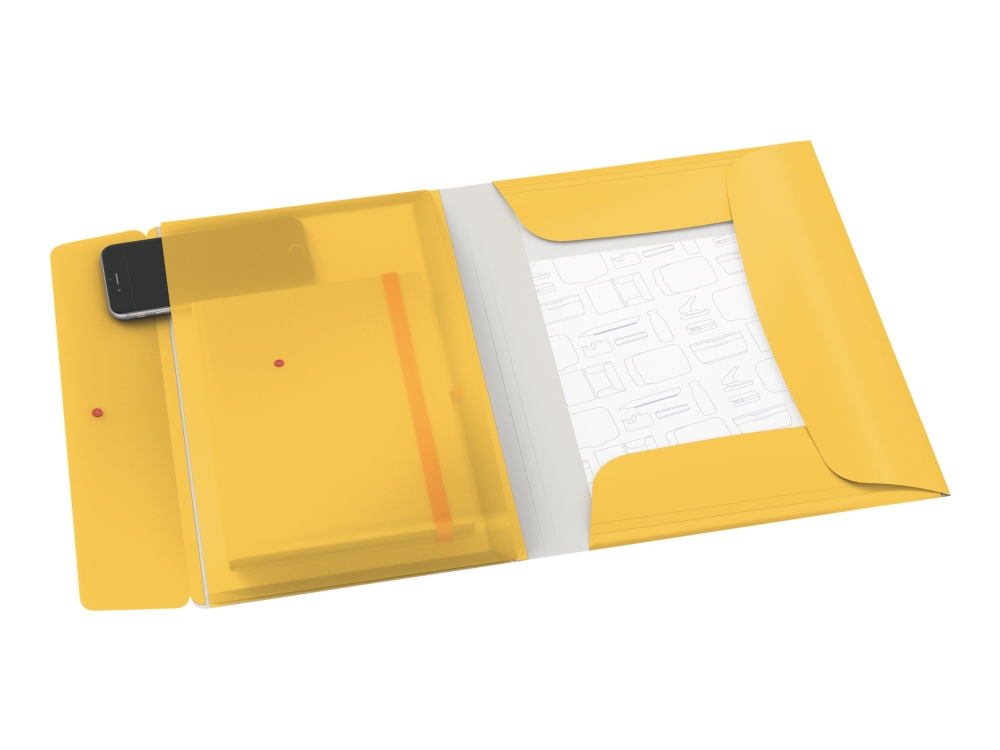 3-Klap Mappe Leitz Cosy A4 Pp Gul - (10 Stk.)