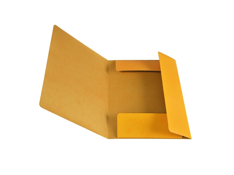Elastisk Mappe Papp Gul - (48 Stk.)