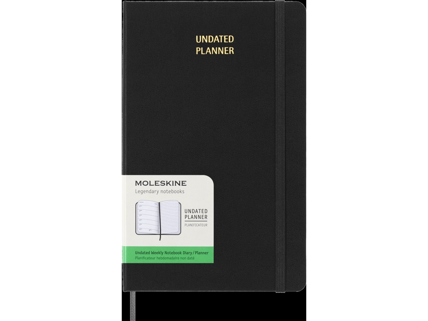 Moleskine Ugekalender Uden Datoer, L, Indbundet, 13X21cm, Sort