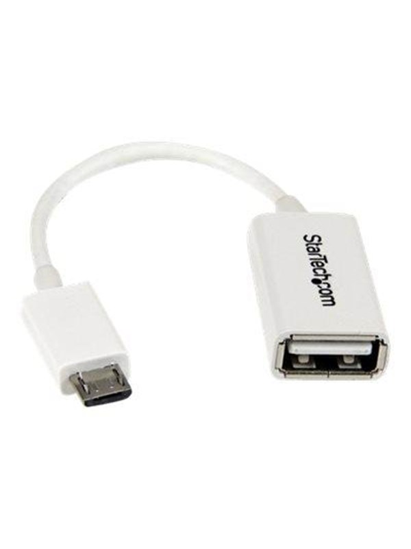 StarTech.com 5in White Micro USB to USB OTG Host Adapter M/F - USB adapter - 12.7 cm