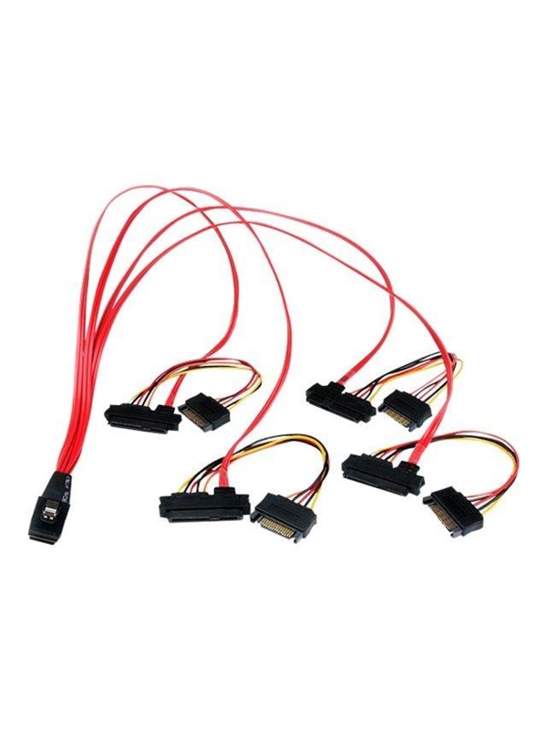 StarTech.com 50cm Serial Attached SCSI Mini SAS Cable SFF8087 to 4x SFF8482 - SAS internal cable - 50 cm