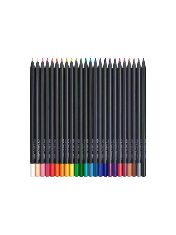Faber Castell Black Edition - coloured pencil - assorted brilliant colours (pack of 24)