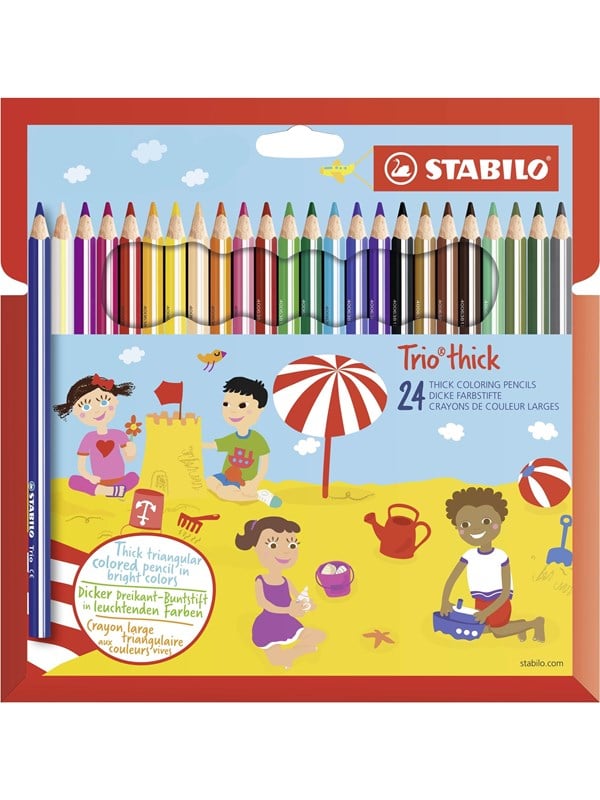 STABILO Trio Thick - Thick Triangular Colored Pencil - Set 24 pcs.