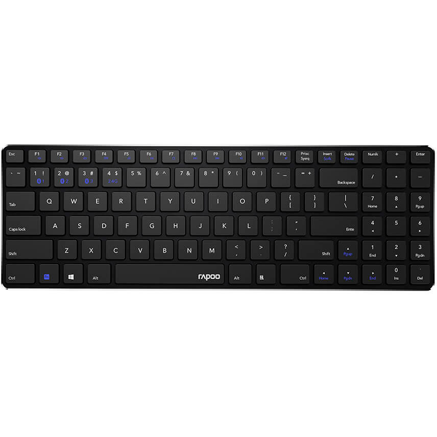 RAPOO E9100M trådløs tastatur sort